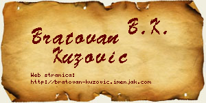 Bratovan Kuzović vizit kartica